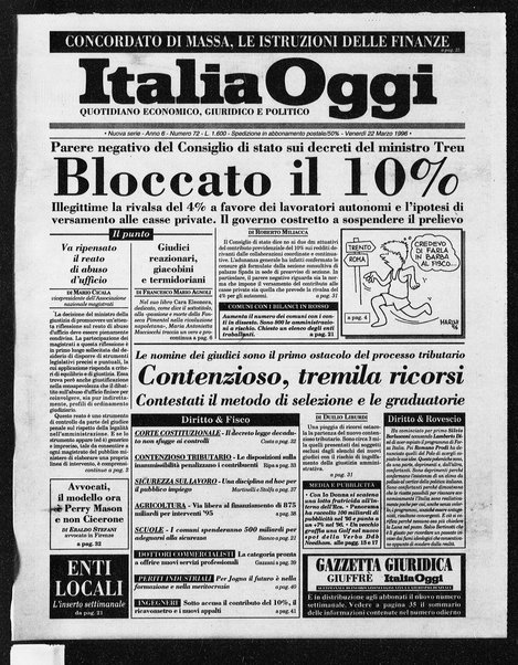 Italia oggi : quotidiano di economia finanza e politica